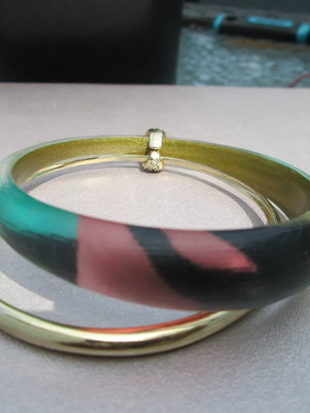 Alexis Bittar Tapered Lucite Bracelets set - Picture 2 of 8